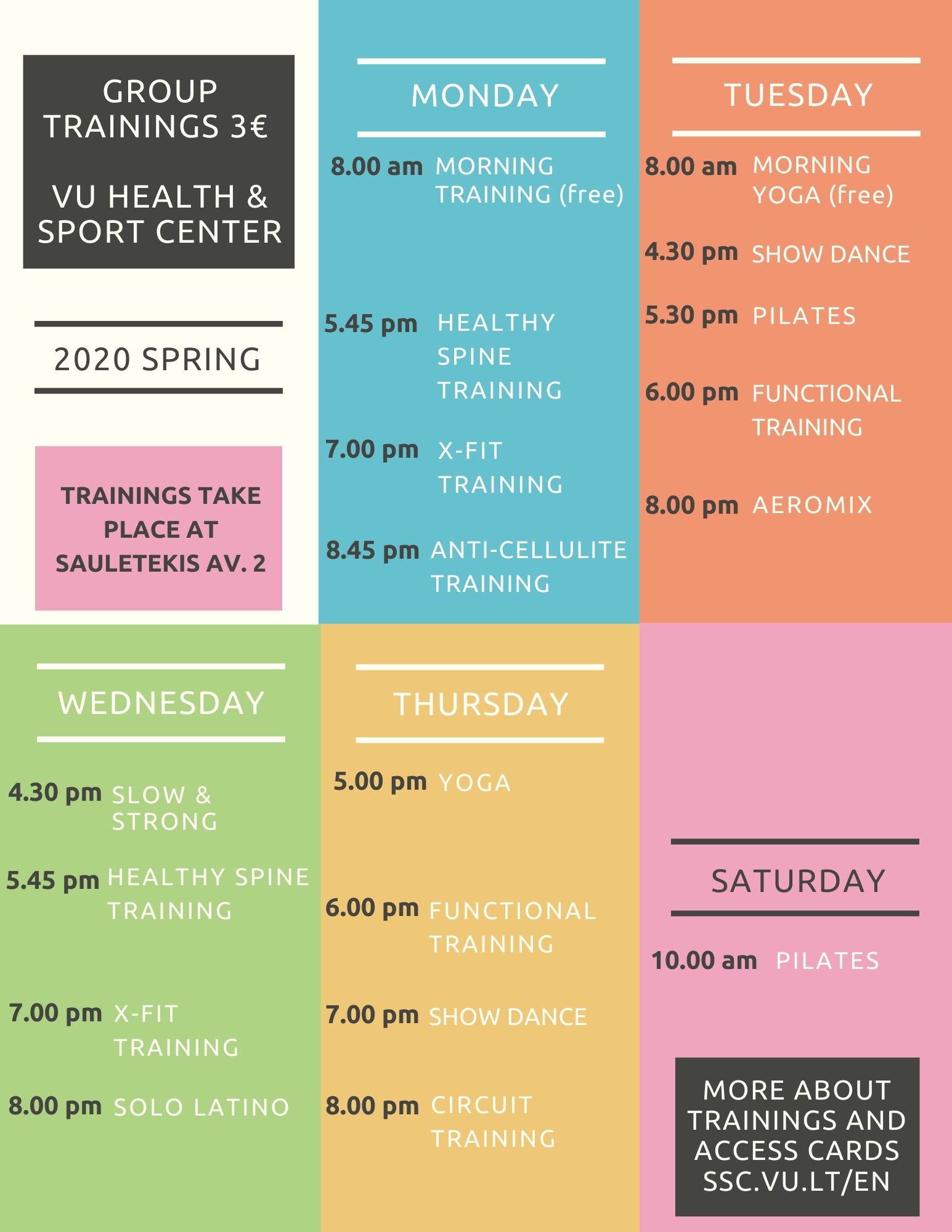 Sport activities for students during Spring semester