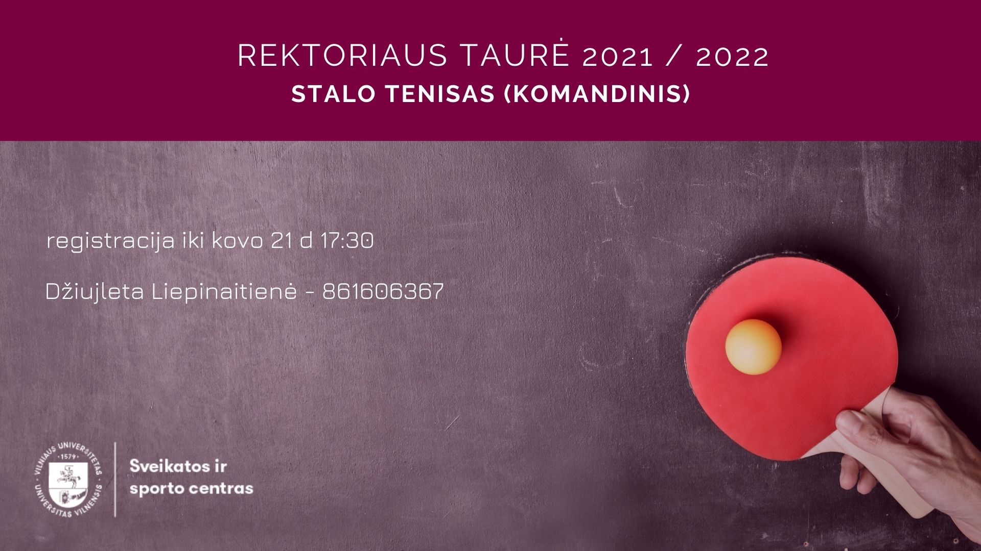 rektoriaus taurė stalo tenisas website