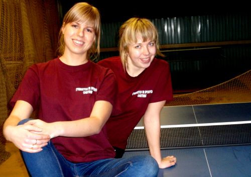 Aistės Macaitė ir Auksė Gecevičiūtė Lietuvos stalo teniso čempionate atstovaus universitetą. SSC archyvo nuotr.