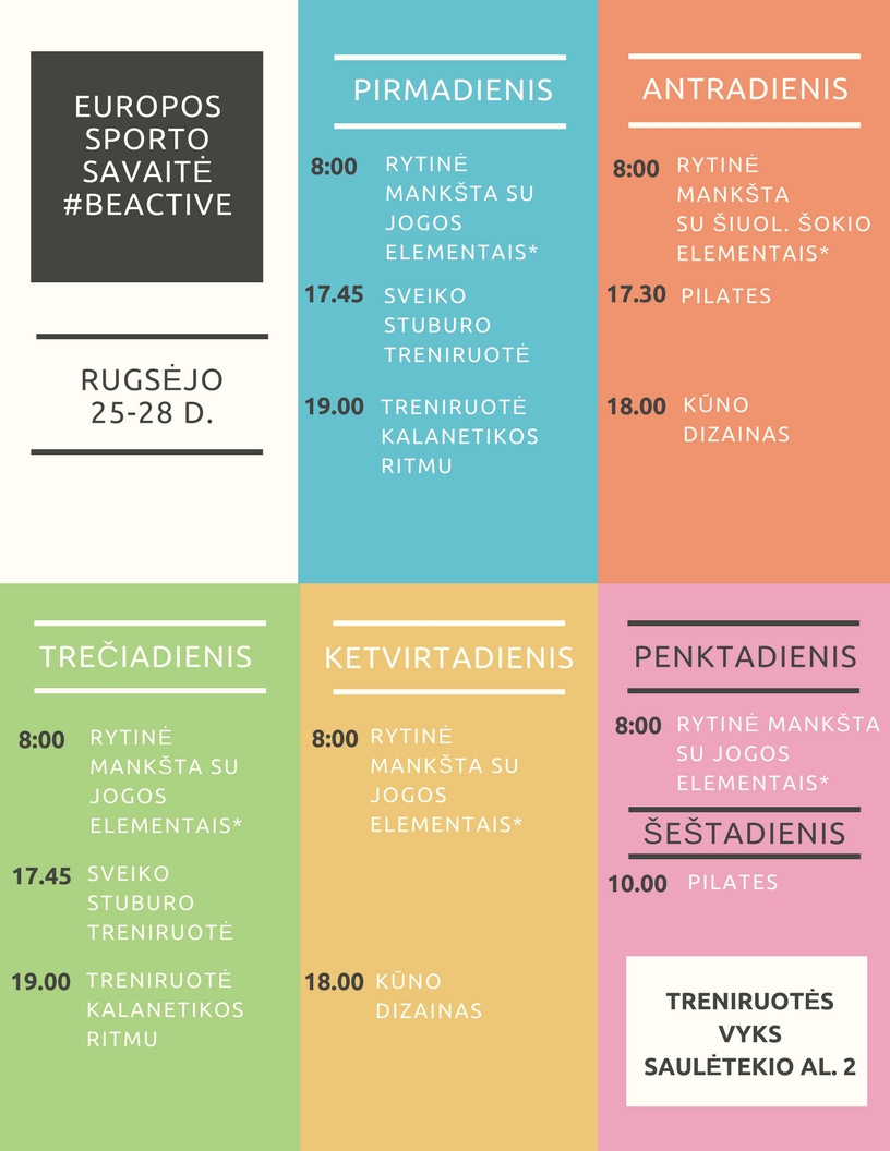 BeActive grupiniai uzsiemimai